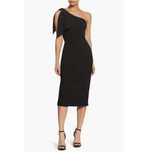 0910 NWT Dress the Population Tiffany One-Shoulder Midi Dress Medium